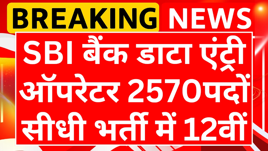 Data entry operator sbi bank