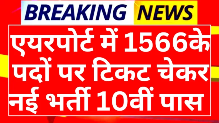 Airport ticket checker Bharti 2025